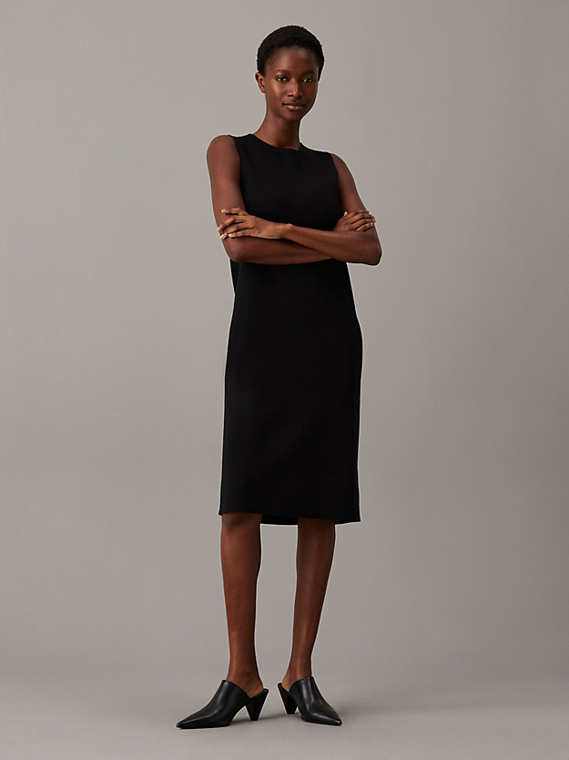 Slim Wool Shift Dress