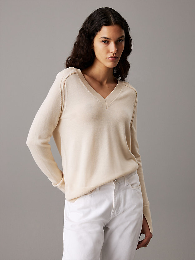 Merino Wool V-neck Jumper