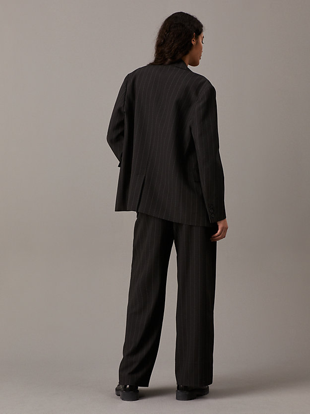 Soft Crepe Pinstripe Trousers