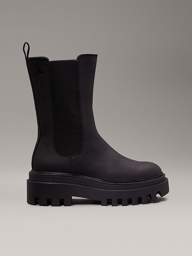 Leather Platform Boots