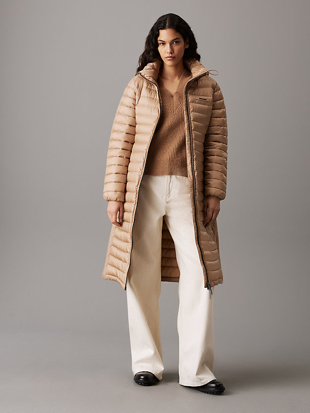 Lightweight Nylon Midi Coat