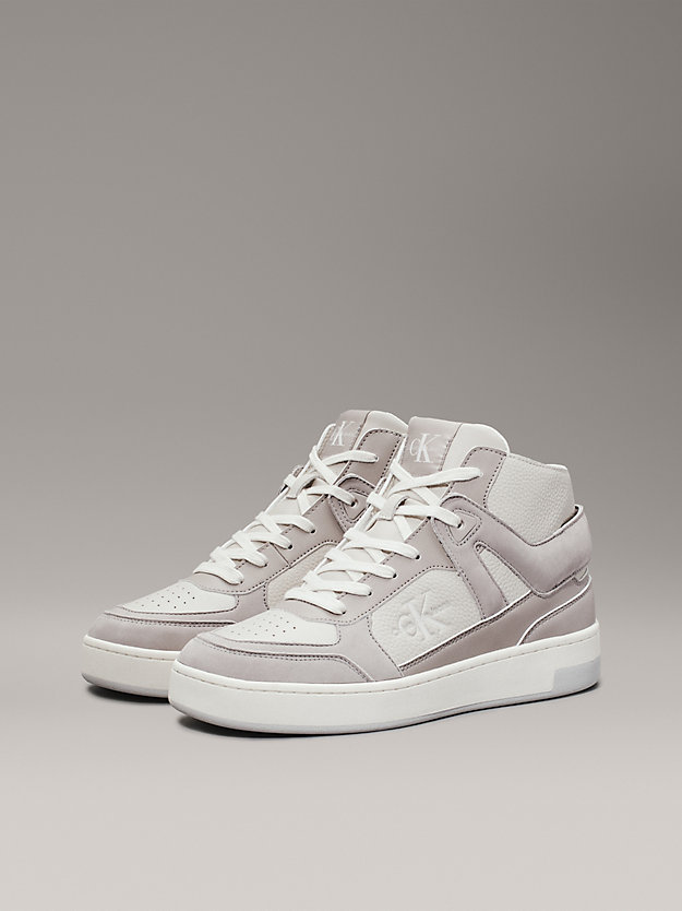 Leather High-Top Trainers