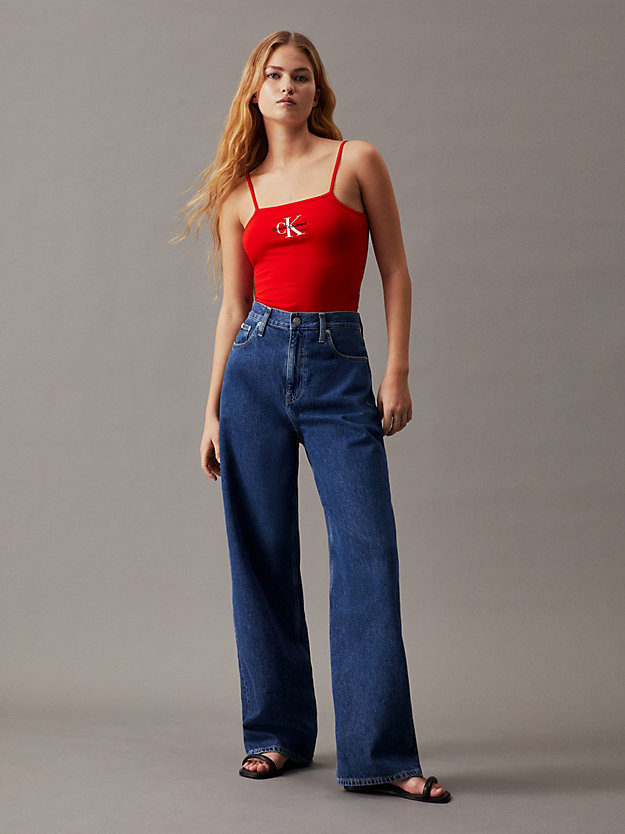 Cotton Stretch Monogram Bodysuit