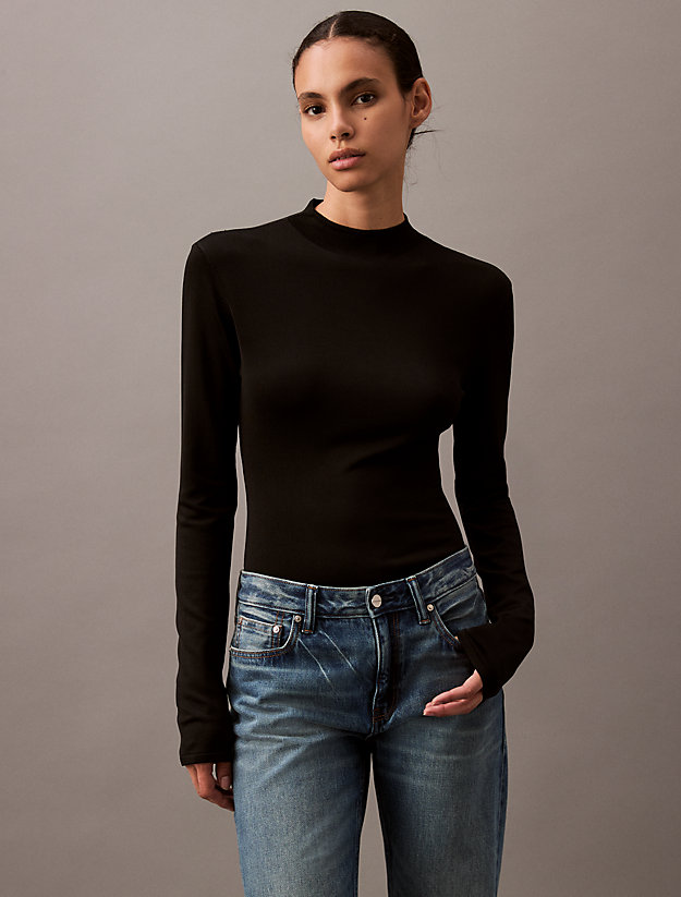Mock Neck Viscose Sweater