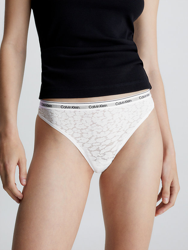 Lace High Leg Thong