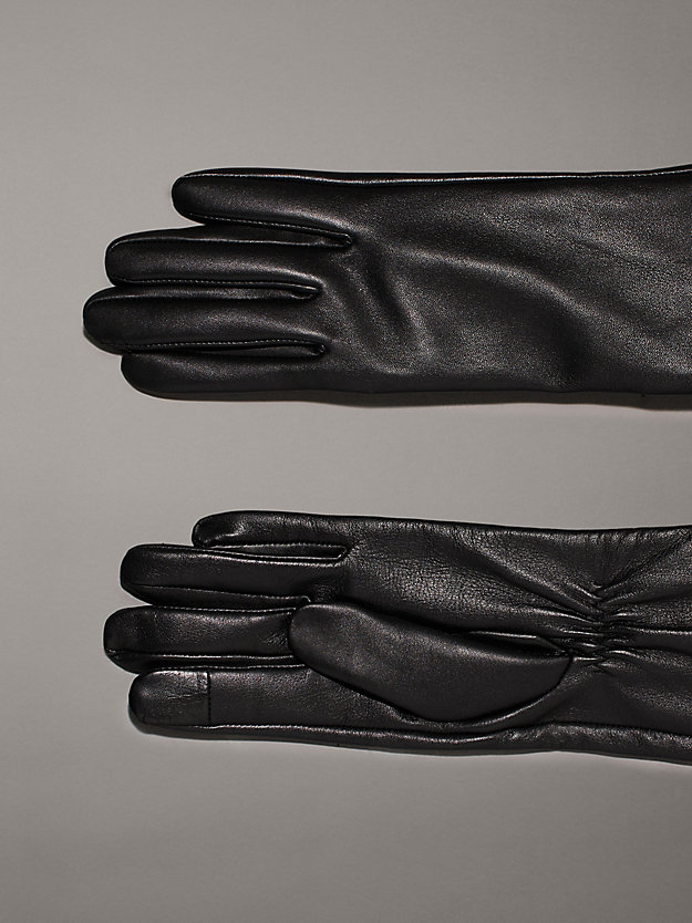Long Leather Touchscreen Gloves