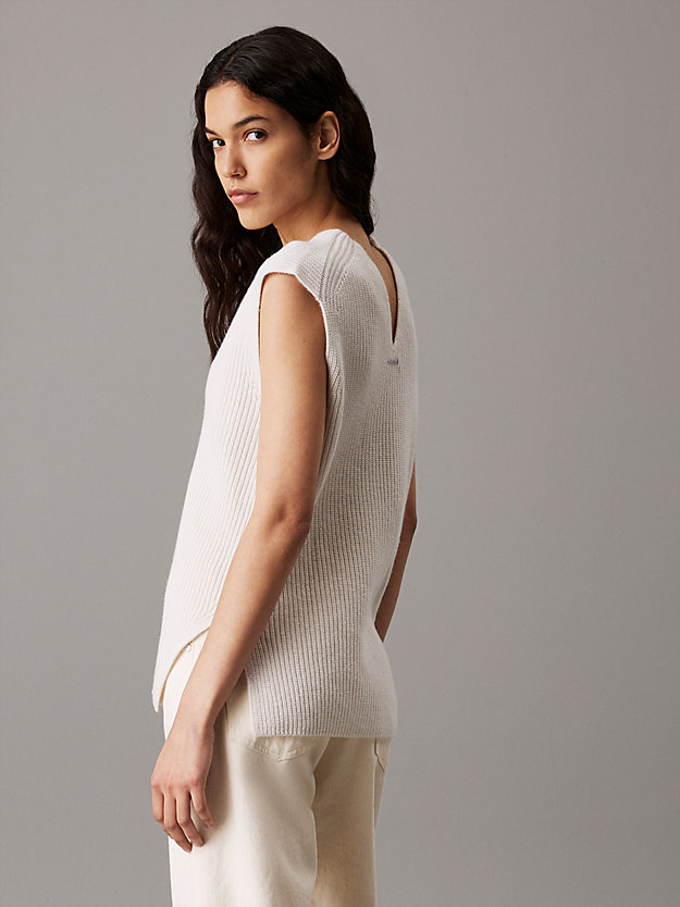 Relaxed Wool Ribbed Gilet