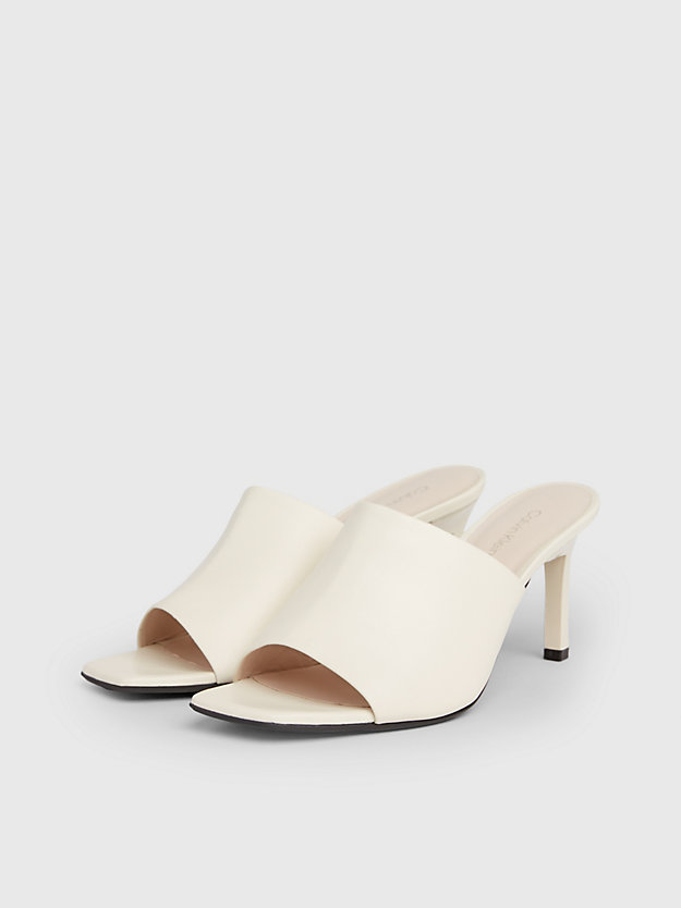 Leather Stiletto Mule Sandals