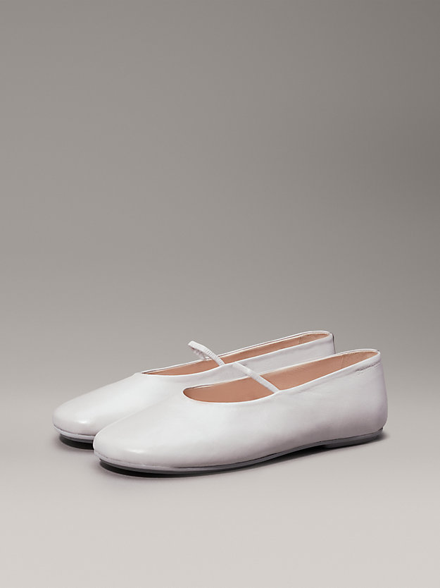 Pearlised Leather Ballerinas