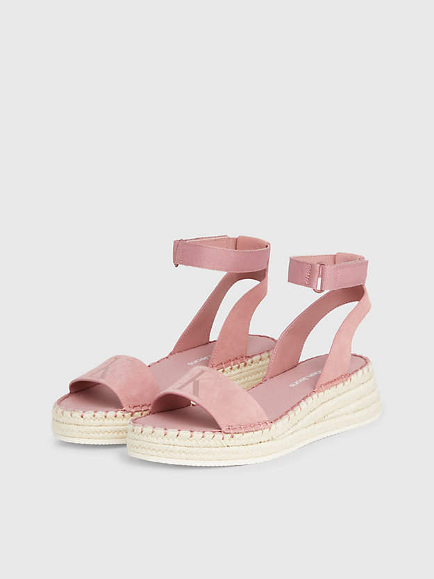 Suede Espadrille Wedge Sandals