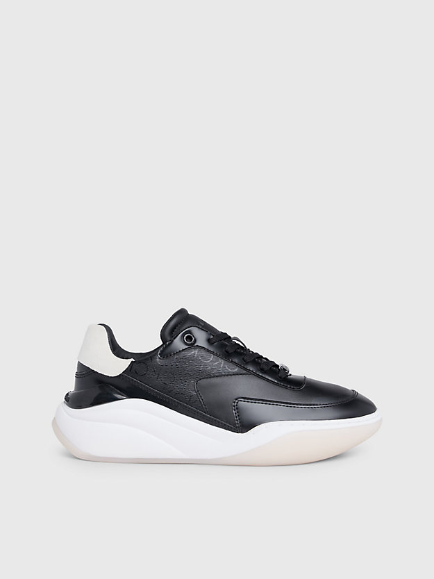 Leather Wedge Trainers