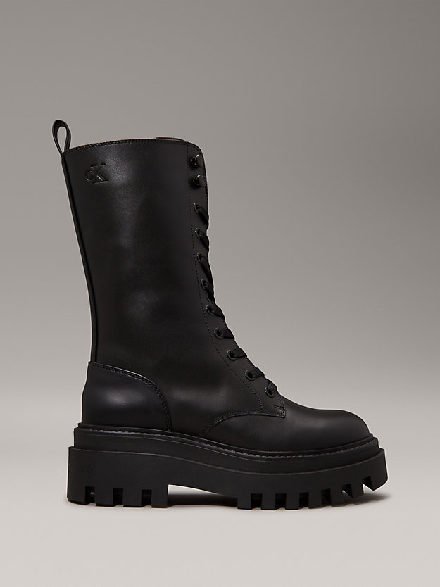 Leather Platform Boots