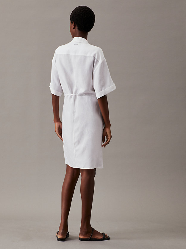 Relaxed Linen Blend Shirt Dress