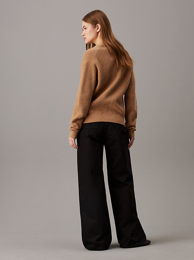 Boucle Ribbed V-neck Jumper
