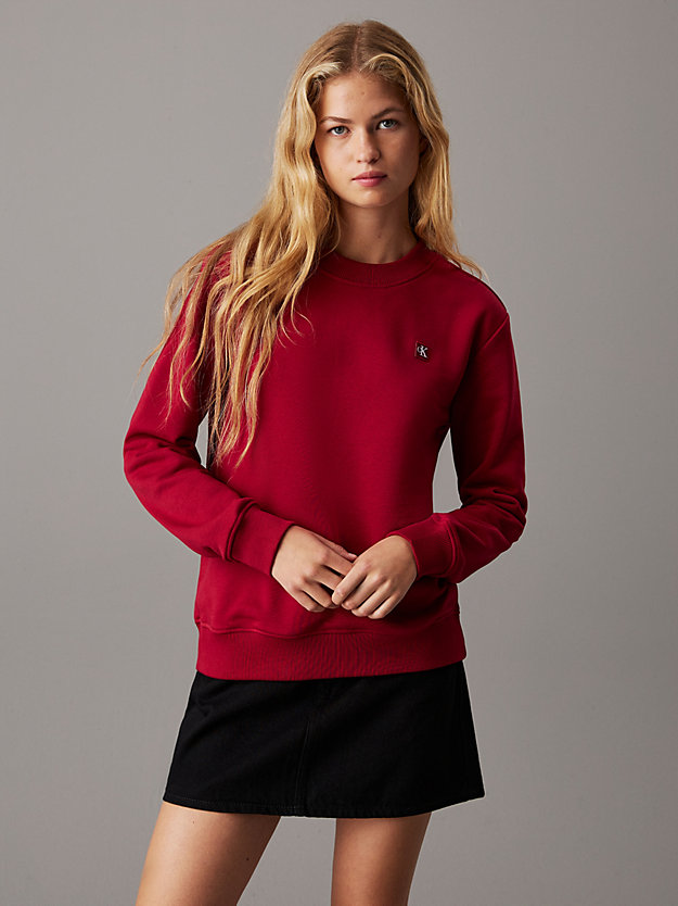 Cotton Terry Badge Sweatshirt