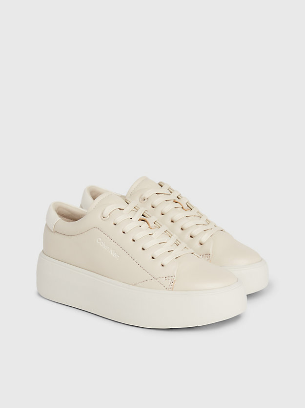 Leather Platform Trainers