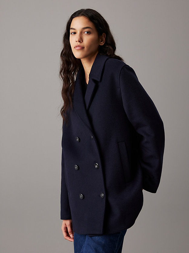 Relaxed Wool Peacoat