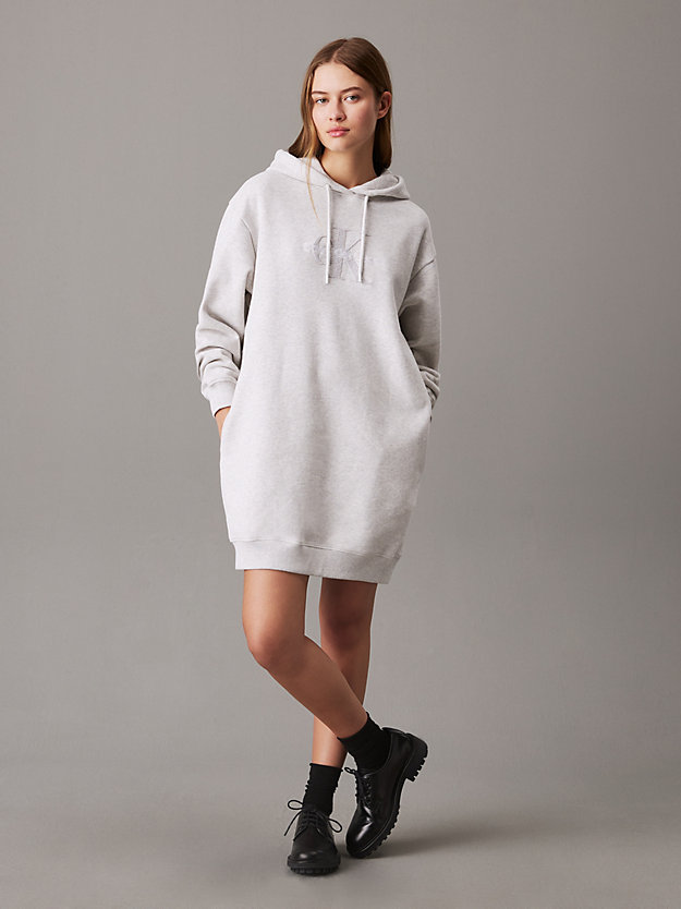 Monogram Hooded Sweatshirt Dress
