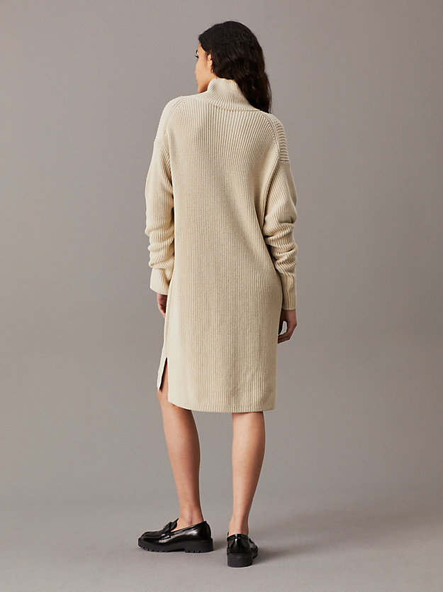 Relaxed Cotton Knit Jumper Dress