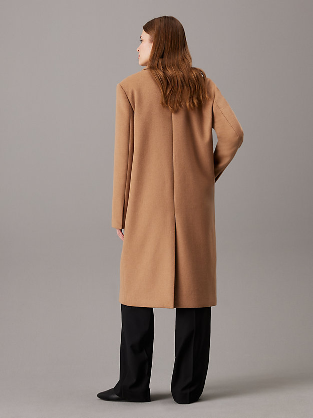 Relaxed Brushed Wool Coat