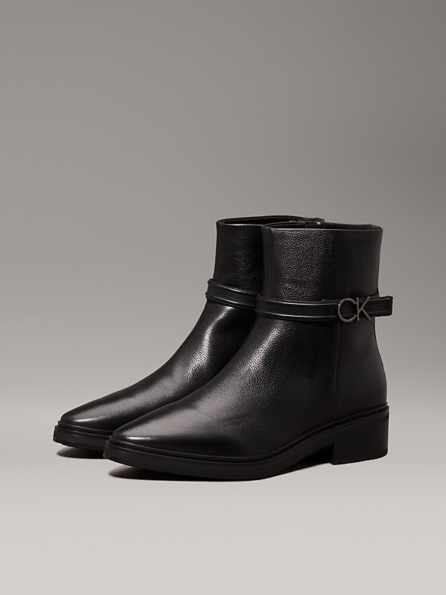 Leather Heeled Ankle Boots
