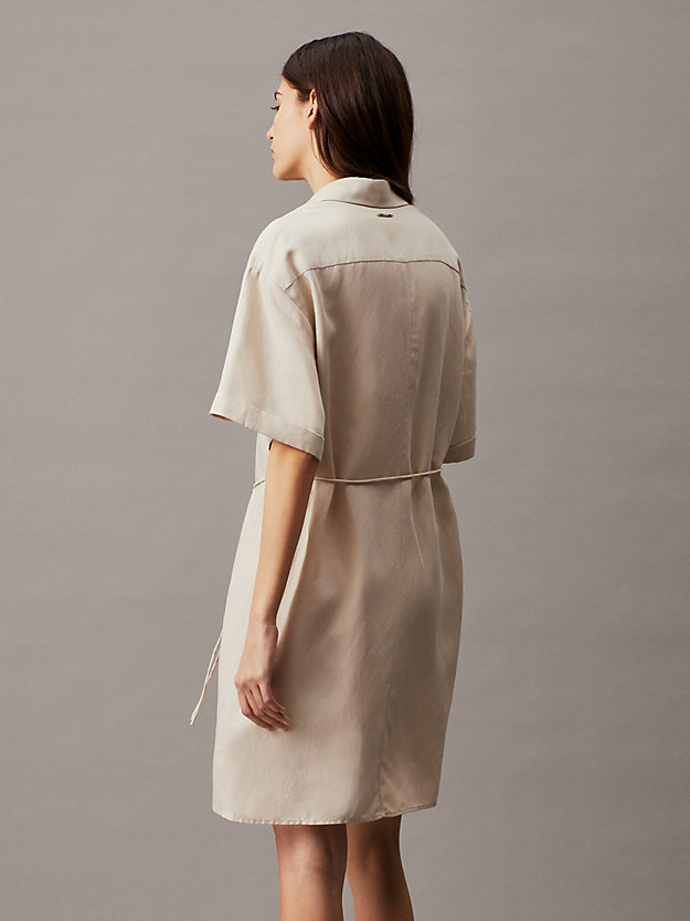 Relaxed Linen Blend Shirt Dress