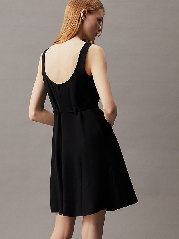 Soft Twill Tie Waist Dress