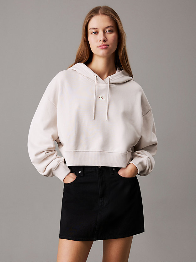 Boxy Cotton Terry Hoodie