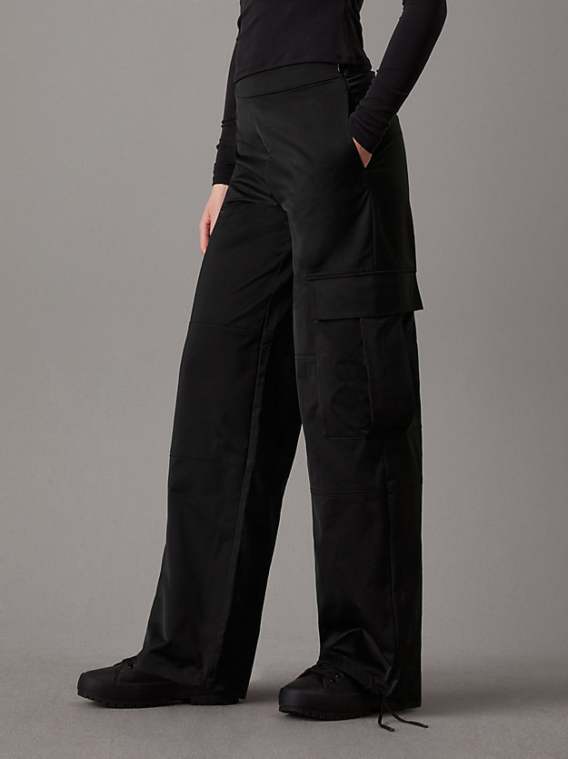 Satin Utility Cargo Pants