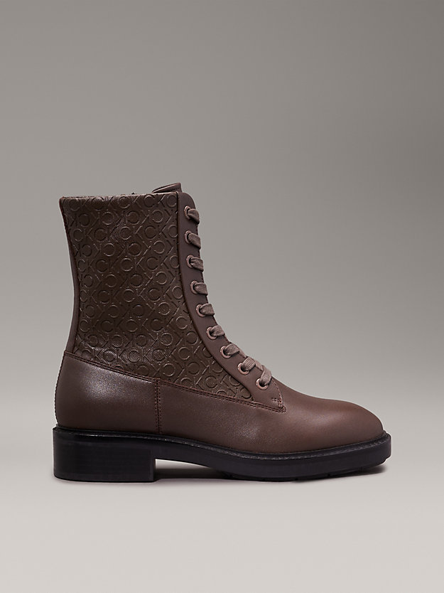 Leather Logo Boots
