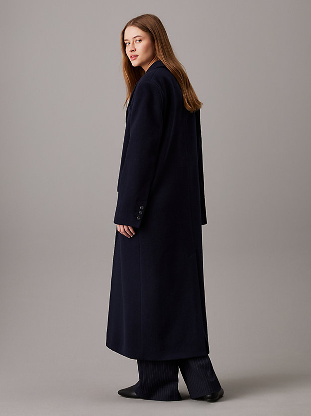 Oversized Wool Herringbone Coat