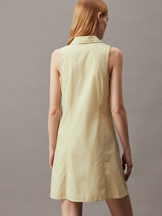 Cotton Sleeveless Shirt Dress