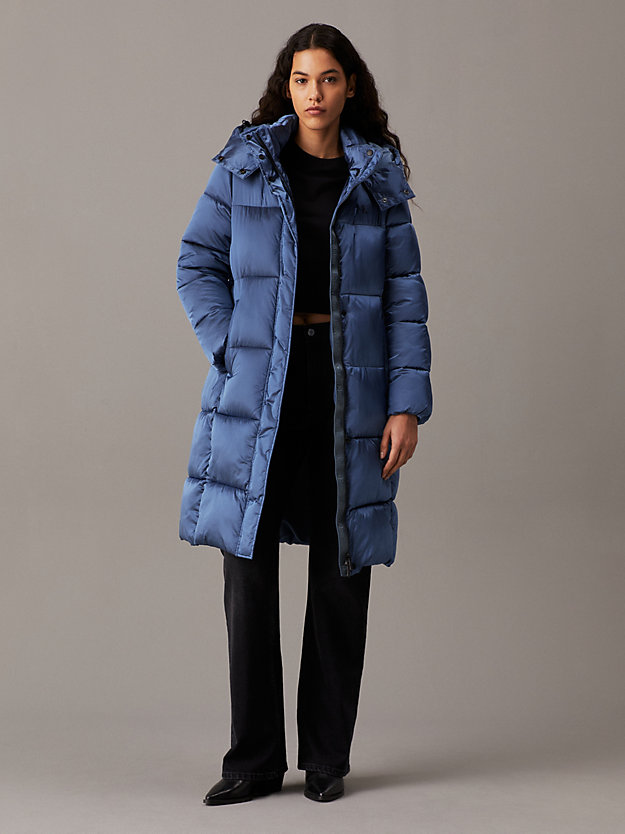 Shiny Satin Puffer Coat