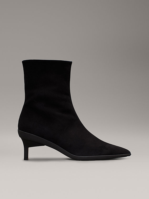 Suede Heeled Ankle Boots