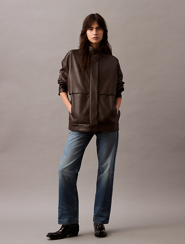Leather Bomber Jacket