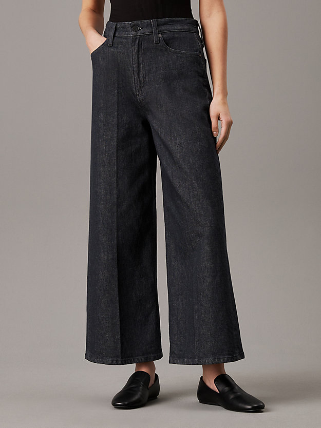 High Rise Wide Ankle Jeans