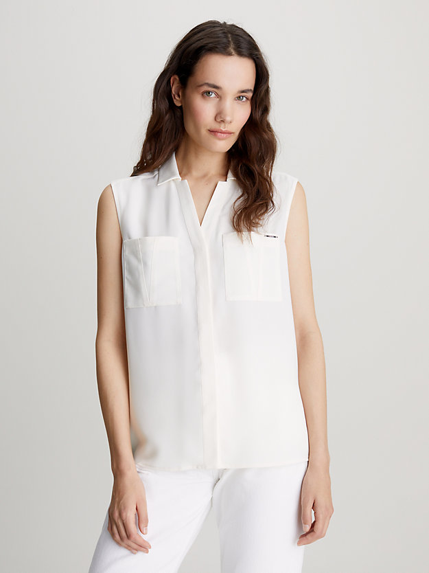 Sleeveless Pocket Blouse