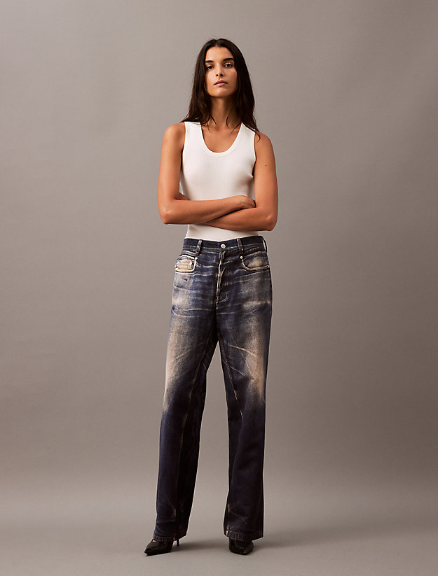 Denim Print Tailored Trouser