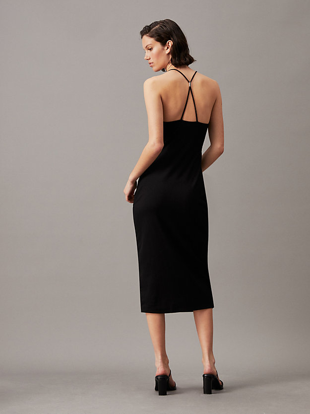 Tie Detail Cut Out Midi Dress