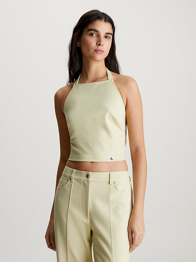 Coated Milano Halter Neck Top