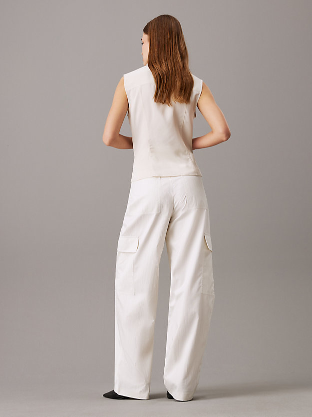 Relaxed Textured Cargo Trousers