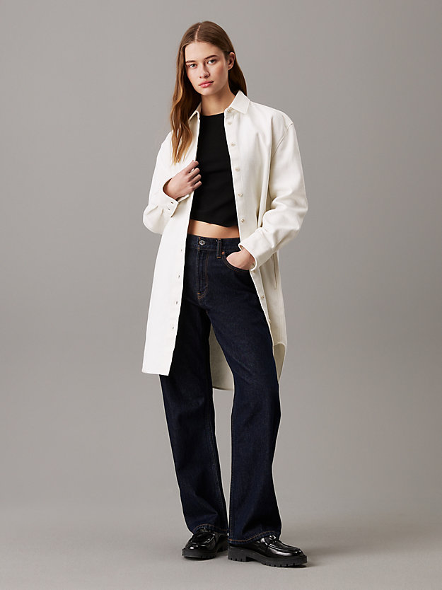 Relaxed Cotton Flannel Shirt Dress
