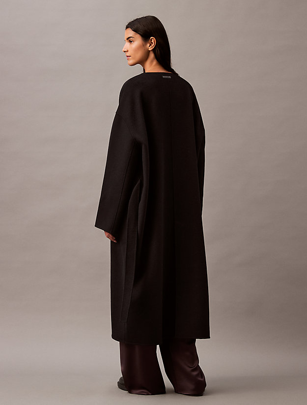 Cashmere Wool Blend Wrap Coat