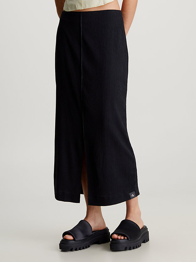 Crinkle Midi Skirt