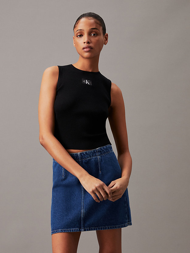 Slim Ribbed Lyocell Tank Top