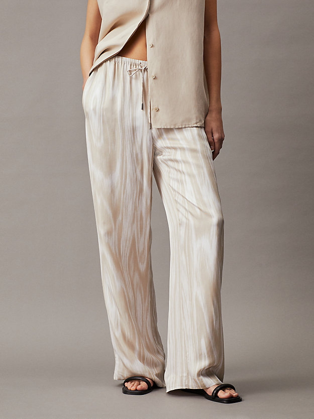Relaxed Twill Printed Trousers