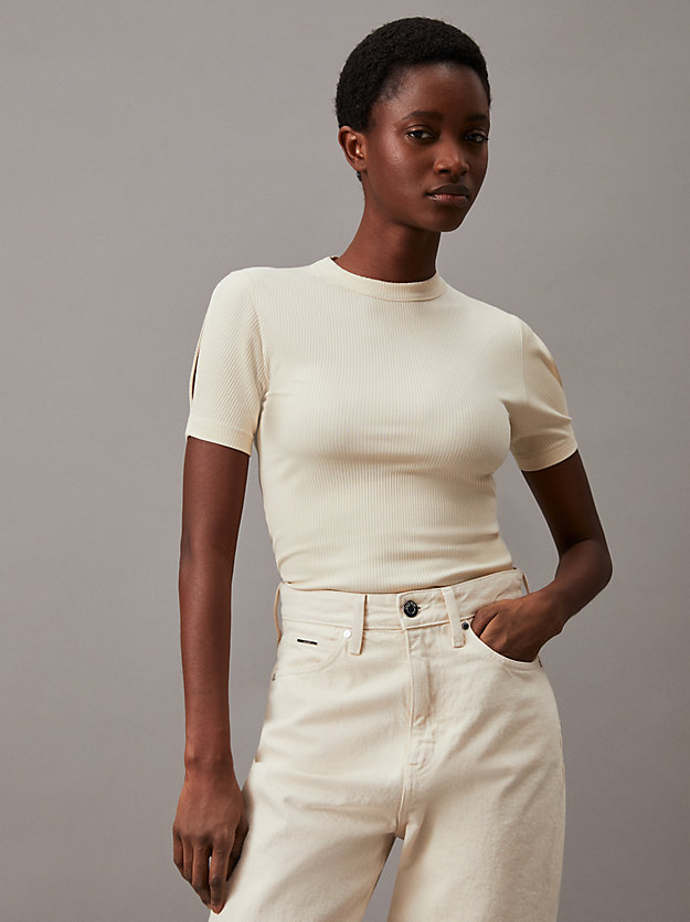 Slim Ribbed Modal Top