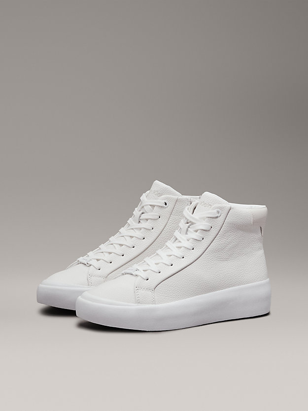 Leather High-Top Trainers