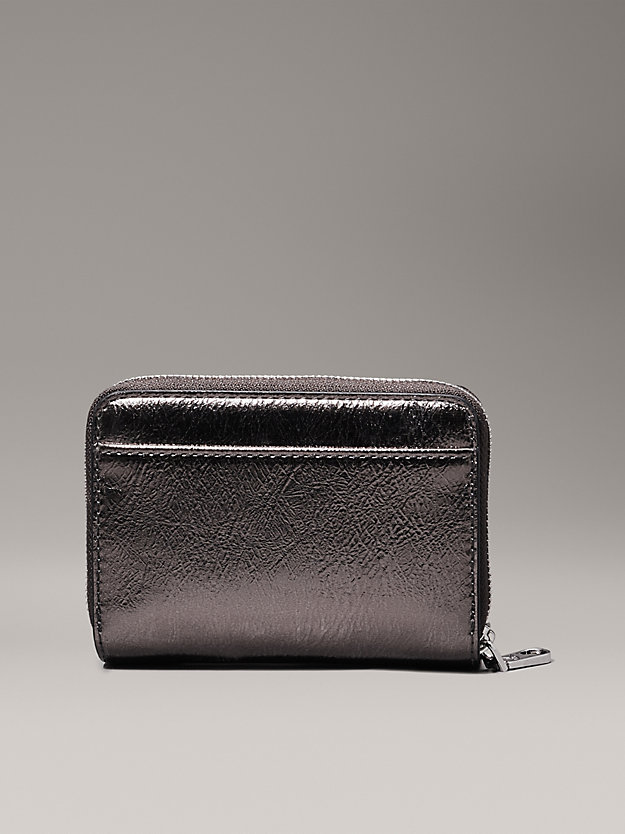 Metallic Zip Around Wallet