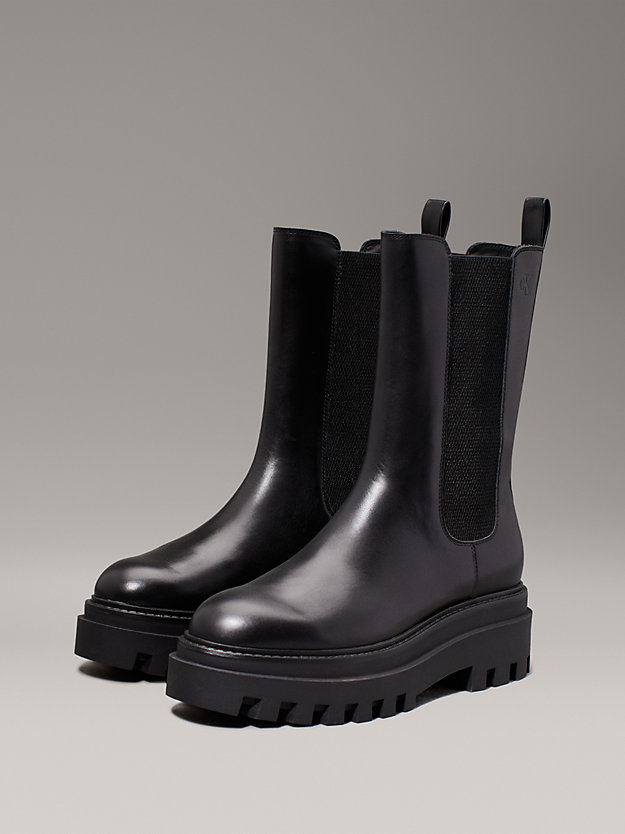 Leather Platform Boots